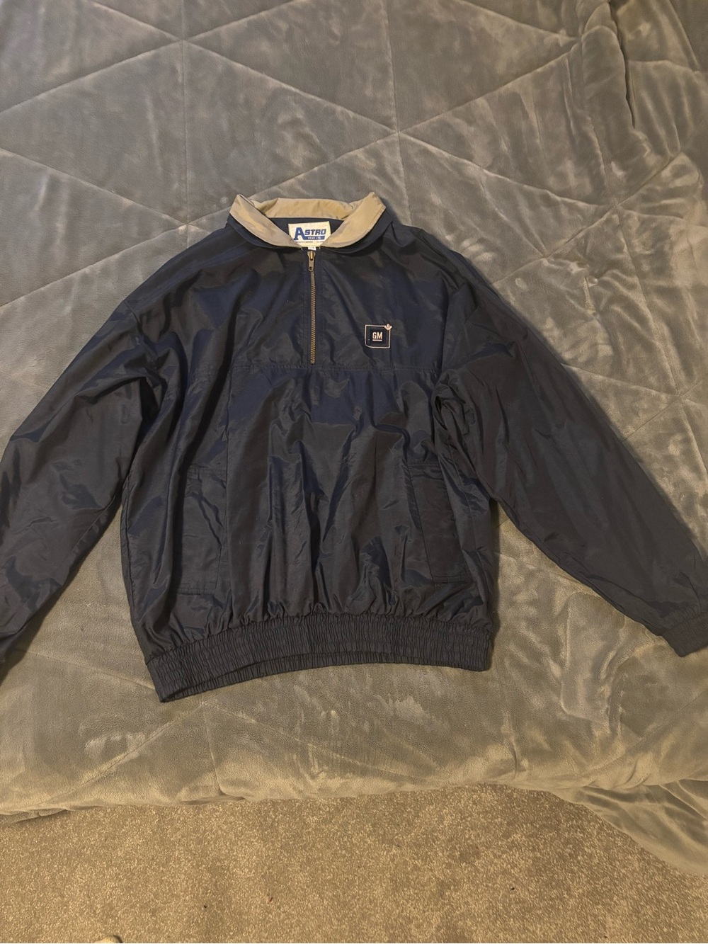 Astro Navy Half-Zip Lightweight Jacket